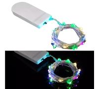 Genérico Guirnalda De Luces LED A Pilas | Guirnalda Pequeña De 10 Luces LED De 1 M, Alambre De Cobre, Luz Centelleante | Guirnald-a De Luce-s Para Interiores, Exteriores, Árboles De Navidad Y Bodas