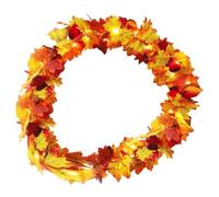 Genérico Guirnalda De Otoño - Guirnalda De Hojas Arce 175 Cm con Luces LED | Guirnaldas Decorativa | para Interior Y Exterior, Hogar, Acción Gracias, Halloween, Navidad, Boda, Fiesta, Escalera