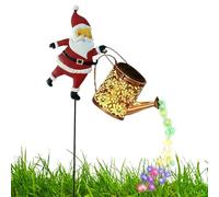 Genérico Guirnaldas Solares de Navidad - Metal Tamaño Variable | Lámpara de Suelo Exterior con Papá Noel para Jardín, Sendero, Terraza, Paisaje, Decoración de Vacaciones