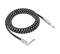 Genérico Guitar Cord - 7.87x5.91 inches Right Angle To Straight Guitar Cord, Heavy Duty Reinforced 6.5mm Connector, For Bass Mandolin Studio Recording Home Practice Beginners Professionals