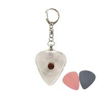 Genérico Guitar Pick Holder, Clear Storage Box Keychain, Lightweight Clear Storage Boxes with Keychain, Guitar Pick Storages Boxs, Guitars Picks Holder Box For Men Lovers Players Musician
