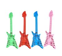 Genérico Guitarras Inflables Confiables Decoraciones de Fiestas y Conciertos al Aire Libre Juego de 4 de Rock Retro de Pvc Color Aleatorio