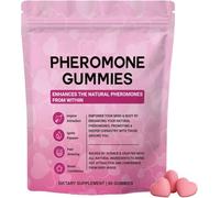Genérico Gummies De Feromonas para Mujeres,Sabor De Fresa,Mejorar La AtraccióN Social Y La Confianza, 60 Gummies,1pcs