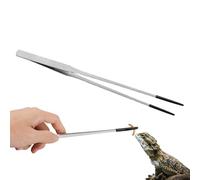 Generico Gummispitze Reptiliengefügte, Edelstahl -Reptilien -Fütterungszange | Bart Dragon Pinzas mit Gummispitze,10,6 Zoll Edelstahl Langzeitgriff Terrarium Feeder Tool für Fischtank -Wasserpflanz