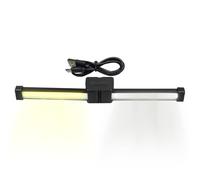Genérico Gym Lamp Light, Waterproof LED Flashlight Magnet, 7-Grade Dimming & 180° Folding Design, Rechargeable with Hook, 7.01x2.05x1.26 Inches, Ideal for Outdoor & Gardening Use