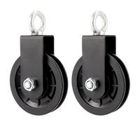 Genérico Gym Pulley Wheel | Heavy Duty Steel Smooth Fitness Equipment 2 Pieces | Home Gym Cable Pulley System | for Workout Clotheslines Cranes Lifting Blocks Crossbars Cable Machine