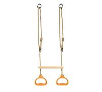 Genérico Gymnastics Rings Trapeze Bar | PE+PP+Hardware, 145x38x3cm, 150kg Capacity | Kids Fitness Ejercise Equipment | Indoor Outdoor Arm Strength Training, Swing Bar