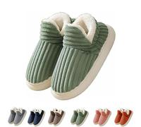 Genérico Hadanceo Sunshine Cloud Slippers, Hadanceo Thickened Plush Slipper, Pluffibrand Slippers for Women Mens (Green,6-7 Women/5.5-6 Men)