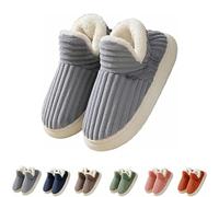 Genérico Hadanceo Sunshine Cloud Slippers, Hadanceo Thickened Plush Slipper, Pluffibrand Slippers for Women Mens (Gray,11.5-12/10.5-11Men)