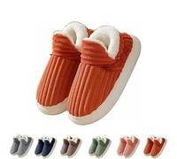 Genérico Hadanceo Sunshine Cloud Slippers, Hadanceo Thickened Plush Slipper, Pluffibrand Slippers for Women Mens (Orange,12.5-13/11.5-12Men)