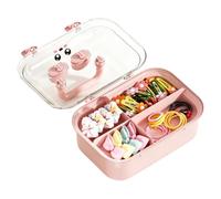 Genérico Hair Accessories Organizer - Dustproof Tool Box, Hair Clip Storage Box Organizer, Cosmetic Desktop Classification Display Case | Headband Pin Multi Compartment Chest For Women Men Students