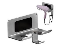 Generico Hair Dryer Holder - Wall Mount Storage 16x9x12cm, Adhesive Hair Tool Hanger | Self Adhesive Blow Dryer Rack, Bathroom Bedroom Salon Apartment Hotel Gym Locker Dorm Organization Equipment