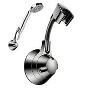 Genérico Hair Dryer Holder Wall Mounted - Secure 360 Degree Rotation Suction Cup Rack | Adjustable Height Wall Hair Dryer Holder with Cord Storage For Bathroom Kitchen Salon Pantry Cabinet