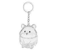 Generico Hair Keepsake - Acrylic, 2.76x1.97x1.18in Keepsake Container Memorial Pet Hair Keychain | Hamster Shaped Transparent Bottle, Decorative Bag Charm For Backpacks, Purses, Luggage, Home Decor, A