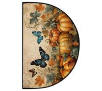 Genérico Half Circle Butterfly Door Mat - Polyester 60x90cm 23.62x35.43in Non Slip Floor Rug For Indoor Outdoor Use - Absorbent Entryway Bath Kitchen Living Room Carpet - Decorative Rug