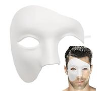 Genérico Half Face Cover, Vintage Phantom Face Cover Half F́ace, Adjustable Comfortable Fit Phantom Costume For Carnival, Masquerade, Wedding, Cosplay Party, Halloween