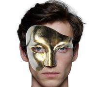 Genérico Half Face Cover, Vintage Phantom Face Cover Half F́ace, Adjustable Comfortable Fit Phantom Costume For Carnival, Masquerade, Wedding, Cosplay Party, Halloween