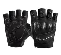 Genérico Half Finger Cycling Gloves - 9Inch Fingerless Motorcycle Gloves | Breathable Biking Gĺoves | Polyester Mesh Padded Palm - Lightweight Sweat Proof Riding Gĺoves with Shock Absorbing Comfort