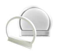 Generico Half Ring Casting Mold - 17.8x19.5cm Ornaments Casting Ring Molds,Half Round Family Activity Epoxy Ornaments Crafts & Sewing Mold for Candles, Candy, Decorations