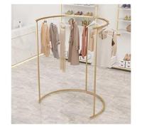 Genérico Half Round Clothing Rack, Clothing Store Display Rack Floor Standing Clothing Store Display Rack Middle Shelf of The Store (Color : Gold, Size : 1 Semi -Circular)