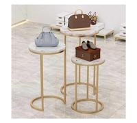 Genérico Half Round Clothing Rack, Clothing Store Display Rack Floor Standing Clothing Store Display Rack Middle Shelf of The Store (Color : Gold, Size : 3 PCS)