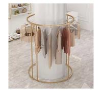 Genérico Half Round Clothing Rack, Clothing Store Display Rack Floor Standing Clothing Store Display Rack Middle Shelf of The Store (Color : Gold, Size : 2 Semi -Circular)