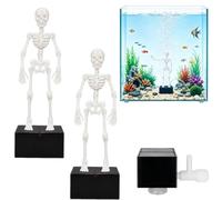 Genérico Halloween Animated Skeleton Fish Tank Decor, Adjustable Bubbles (2Pcs,Large)