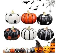 Genérico Halloween Artificial Pumpkins, Fall Table Small Pumpkins Decor