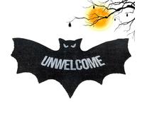 Genérico Halloween Bat Rug, 80x40cm Gothic Carpet, 31.52x15.76 Inches Unwelcome Spooky Festival Decorative Mat for Bedroom, Living Room, Kitchen, Balcony, Entrance, Study, Halloween Home Decor