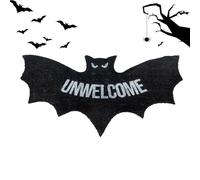 Genérico Halloween Bat Rug,80x40cm Unwelcome Indoor Bat Shaped Mat - Versatile Decorative Halloween Horror Carpet | Home Accessories For Study Entrance Living Room Balcony Bedroom Bathroom