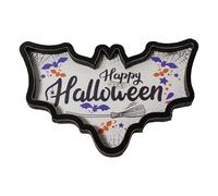 Generico Halloween Bat Serving Tray, 33 x 22 x 1,8 cm Sturdy Bat Theme Cake Plate | Multi-Scene Wooden Bats Shaped Serving Platter, Bats Snack Fruit Meat Cheese Board, Halloween Appetizers Board
