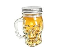 Genérico Halloween Beer Mug 500ml Clear Skull Water Drinking Cups with Lid