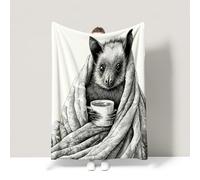 Genérico Halloween Bianco e Nero Manta Microfibra Acogedor Lindo Sanador Artístico Manta Polar Multiusos Apto para Todas Las Estaciones Queen (200 x 200 CM)
