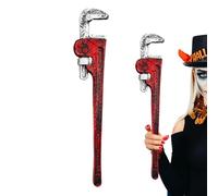 Genérico Halloween Blood Wrench, Bloody Simulation Wrench, Realistic Cosplay Prop, Scary Party Decoration, Theater Accessory for Haunted House Adults Horror Short Plays, 20.87x3.54x1.18 Inches