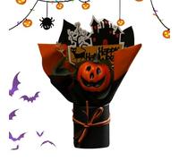 Genérico Halloween Bouquet - Halloween Pumpkin Flowers | Autumn Pumpkin Bouquet, Artificial Flowers with Eucalyptus Leaves Indoor Table Centerpiece For Mantel Party Decoration Halloweenn Atmosphere