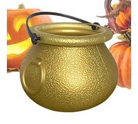 Genérico Halloween Candy Bucket, Witch Cauldron Treats Pot Handle, 7x5x5.3cm/2.76x1.97x2.09 Inches Reusable Trick or Treat Container, Party Prop for Kids, Girls, Boys, Adults, Indoor Outdoor