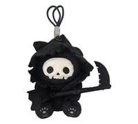 Genérico Halloween Cat Plush - 7.87in Cute Skeleton Soft Keychain Charms | Gothic Animal Plush Backpack Charm For Schoolbag Cell Phone | Wallet Backpack Tote Car