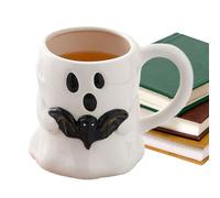 Genérico Halloween Coffee Mug, Ghost Ceramic Cup, Cute Halloween Drinkware, Sturdy Decorative Design, Spooky Tableware for Party Favors, Bedroom, Kitchen, Bookshelf, Desk, White Color