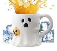 Genérico Halloween Coffee Mugs, 400ml Ghost Face Cup, Cute Spooky Ceramic Bottle, 4.09 Inches, Gothic Drinkware for Tea, Kitchen, Party, Fall, Cafe, Holiday, Adults, Kids, Seasonal Sips