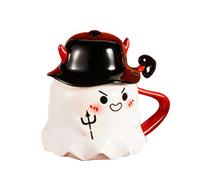 Genérico Halloween Coffee Taza, Cute Ceramic Cup, Festive Pumpkin Design, Heat-Resistant Build, Naranja, Seasonal Gift for Friends Offices School Teens Family Party Use Men Women