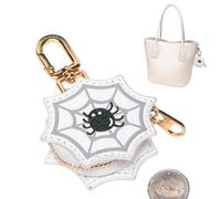 Genérico Halloween Coin Purse | Mini Pumpkin Spider Zipper Keychain Cute