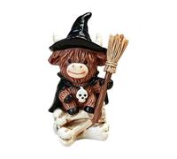 Genérico Halloween Cow Figurine Witch Cow Resin Figurine Decor Charming
