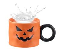 Generico Halloween-Cup-Ceramic Caspetto in Pumpkin Design per tazze autunnali e comode di Halloween per bevande calde come caffè, tè e tazze decorative per il latte te-divertimento per casa o in