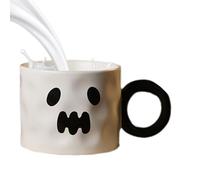 Generico Halloween-Cup-Ceramic Caspetto in Pumpkin Design per tazze autunnali e comode di Halloween per bevande calde come caffè, tè e tazze decorative per il latte te-divertimento per casa o in