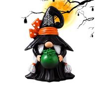 Generico Halloween Decor With Witch Hat Garden Gnomes Resin Gothic