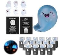 Genérico Halloween Decorations - Glow in The Dark Mini Ghost Figures with Box, Glow in The Dark Mini Resin Ghosts (Blue-E*1pc)