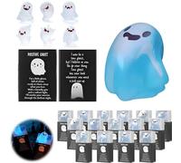 Genérico Halloween Decorations - Glow in The Dark Mini Ghost Figures with Box, Glow in The Dark Mini Resin Ghosts (Blue-F*1pc)
