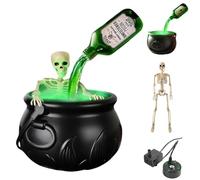 Genérico Halloween Decorations Indoor,DIY Floating Potion Set with Witches Cauldron and Mist Maker,Black Plastic Bowl Decor,For Indoor Outdoor Home Room Porch Yard Lawn Party Outside