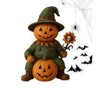 Genérico Halloween Decorations, Pumpkin Man Decor, Resin Scary Toy Doll, Detailed Craftsmanship, Sturdy Lightweight Material, Festival Indoor Kitchen Fireplace Mantle Adults Kids Party Home Use