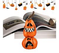 Genérico Halloween Desktop Decoration - Spooky Witch Black Cat Pumpkin Ghost Resin Figurines, Horror Decorative Table Centerpiece For Halloween Party Home Desk Shelf Seasonal Ornament